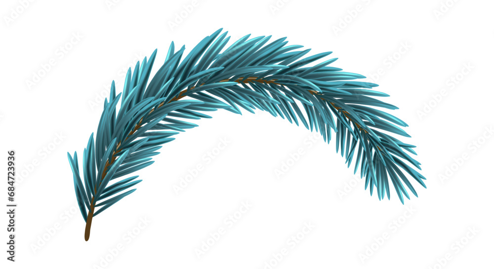 Fototapeta premium Blue Christmas Fir Branch