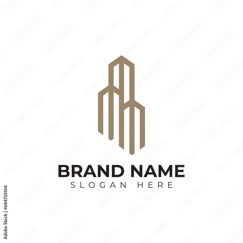 premium vector building logo in modern and minimalist style with creative concept idea premium vector building logo in modern and minimalist style with creative concept idea