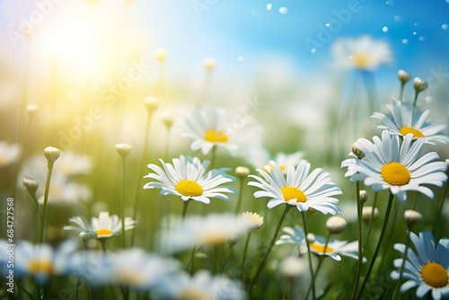 beauty of a summer field adorned with daisies © Francesco