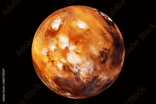 Fototapeta Naklejka Na Ścianę i Meble -  Planet Mars on a dark background. Elements of this image furnished by NASA