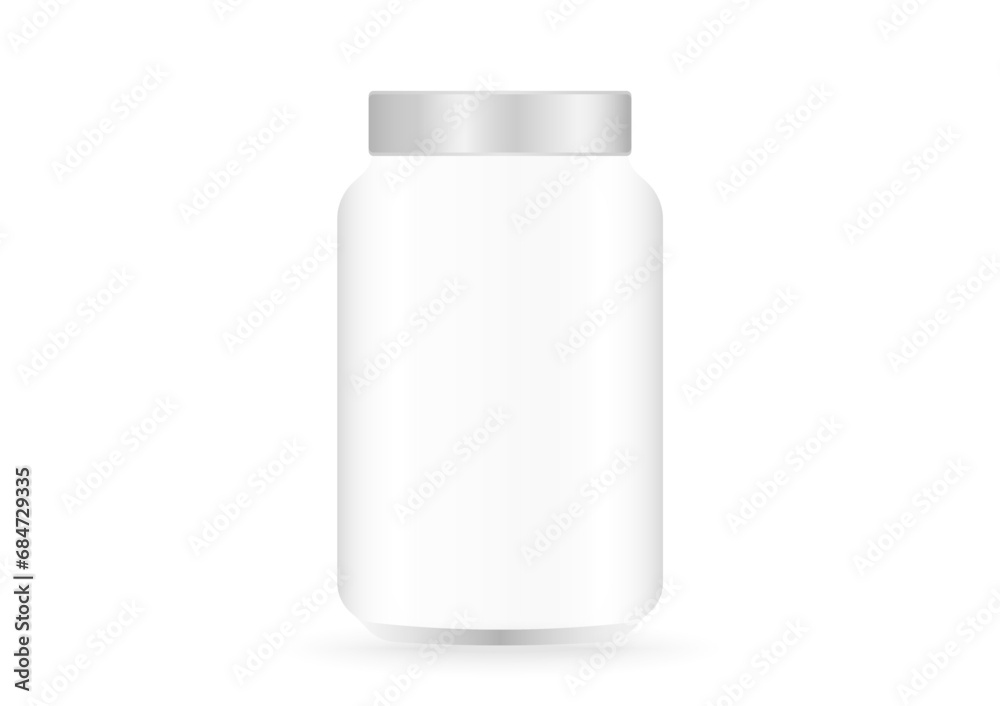 Transparent Glass Jar. Vector Illustration Isolated on White Background. Transparent Glass Jar. Vector Illustration Isolated on White Background.