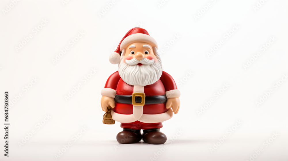 Santa Claus figure isolated in a white background