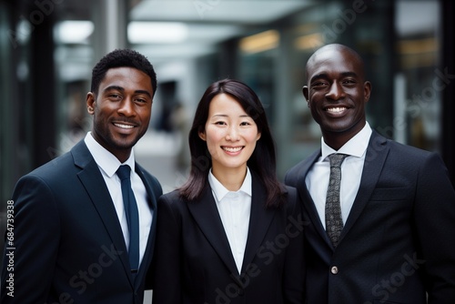 Embark on a journey of corporate success with this dynamic multicultural business team, where diversity and collaboration fuel innovation. A united force, they represent a global vision for progress