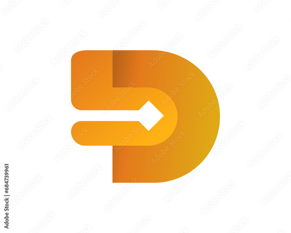D tech and technology logo design vector template D tech and technology logo design vector template