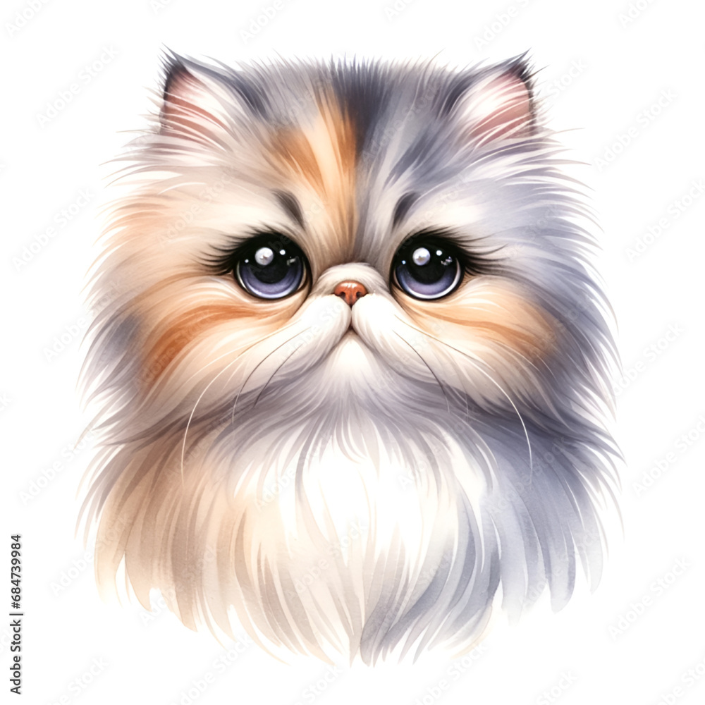 persian cat on white background persian cat on white background