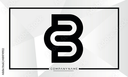 BC or CB Alphabet Letters Logo Monogram
