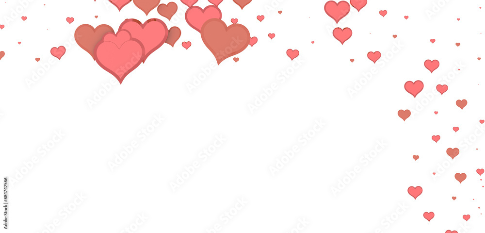 hearts on a pink background. 3d render illustration for advertising. Valentine's Day. hearts on a pink background. 3d render illustration for advertising. Valentine's Day.