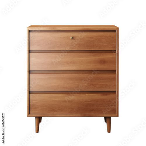 Isolated wooden bed side table