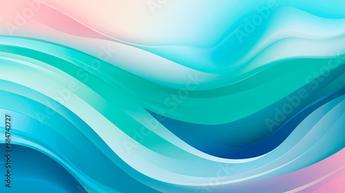 Abstract Colorful Waves Background Wallpaper. 