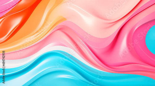 Abstract Colorful Waves Background Wallpaper. 