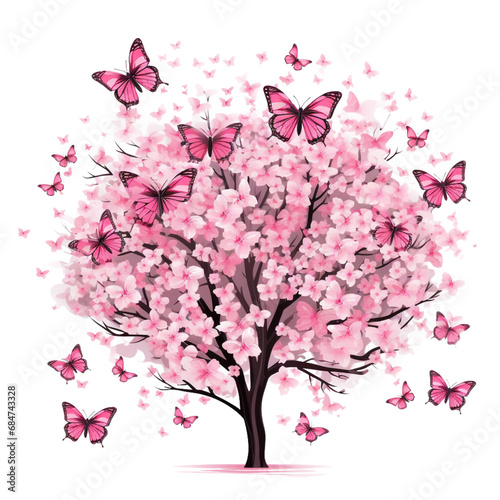 Cherry Blossom Tree Illustrations Clipart © Sublimation Store