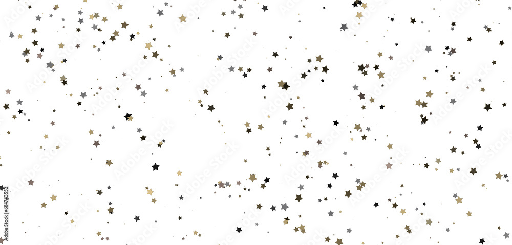Celestial Cascades: 3D Illustration Conjures a Rainfall of Gold Stars