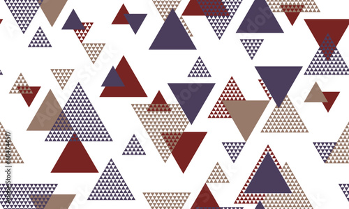 Triangle shapes seamless pattern vector design.