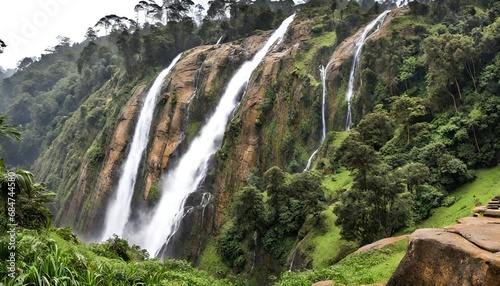 waterfall in the mountains