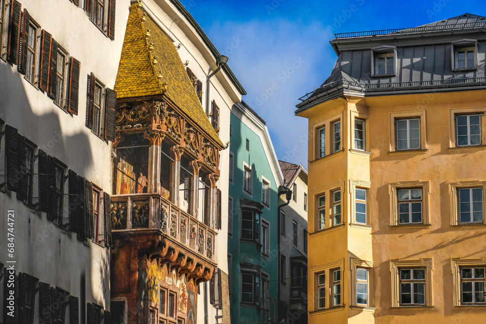 Golden Roof or Goldenes Dachl Innsbruck landmark old town or Altstadt Austria
