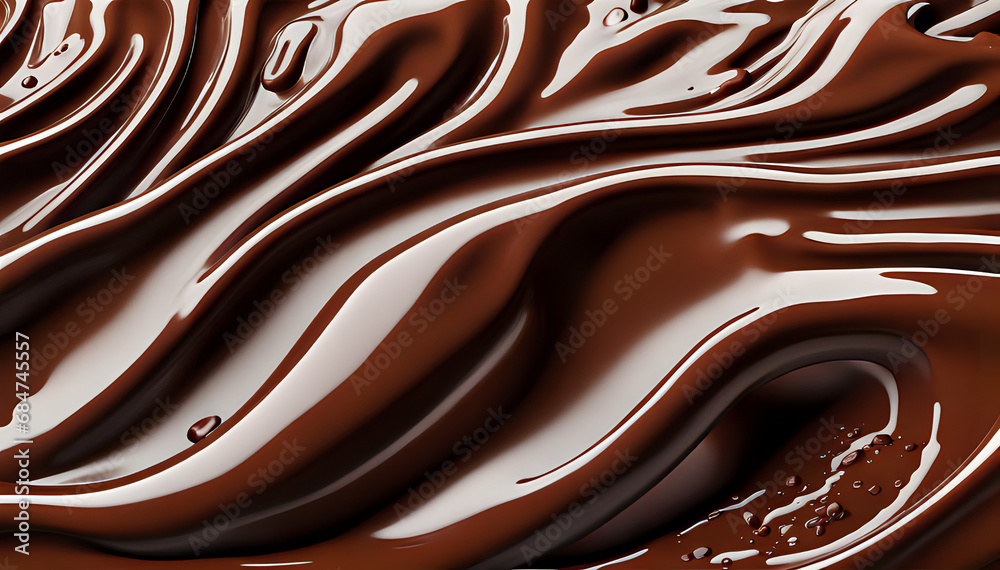 Chocolate concept in a flow of waves Set composition of food photography concept Chocolate concept in a flow of waves Set composition of food photography concept