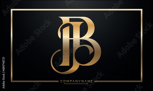 Alphabet Letters Icon Logo BJ or JB