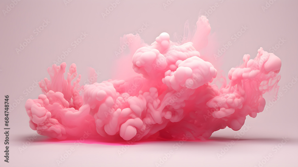 Soft Pink cloud 3D illustration