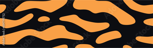 Tiger Animal Print Seamless Pattern. African motifs pattern for clothes. Seamless tiger stripe print for clothing or print.