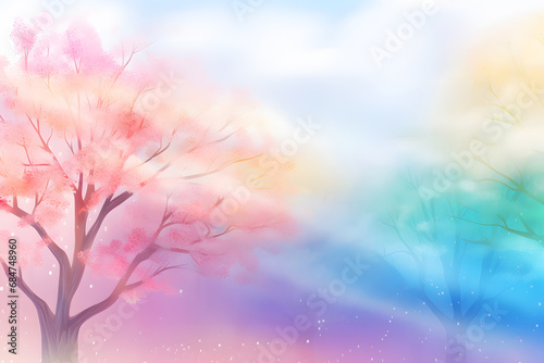 Beautiful floral spring abstract background of nature. Neural network AI generated art