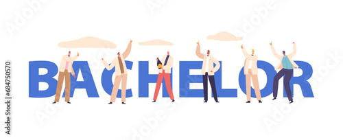 Vibrant Bachelor Party Poster Featuring Group Of Friends Toasting. Bold Typography Sets The Celebratory Tone