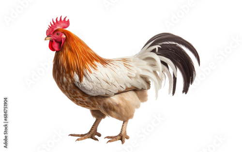 Clucky Hen On Transparent background. photo