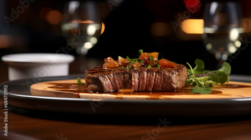 An Opulent Feast: The Steak's Elegance in a High-End Restaurant