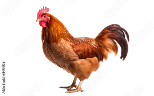 Clucky Hen On Transparent background. photo
