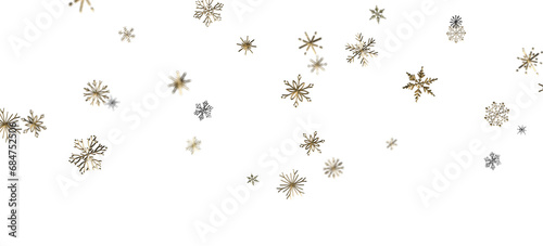 Snowflakes - Christmas Card - Snowflakes Of Paper In Frame