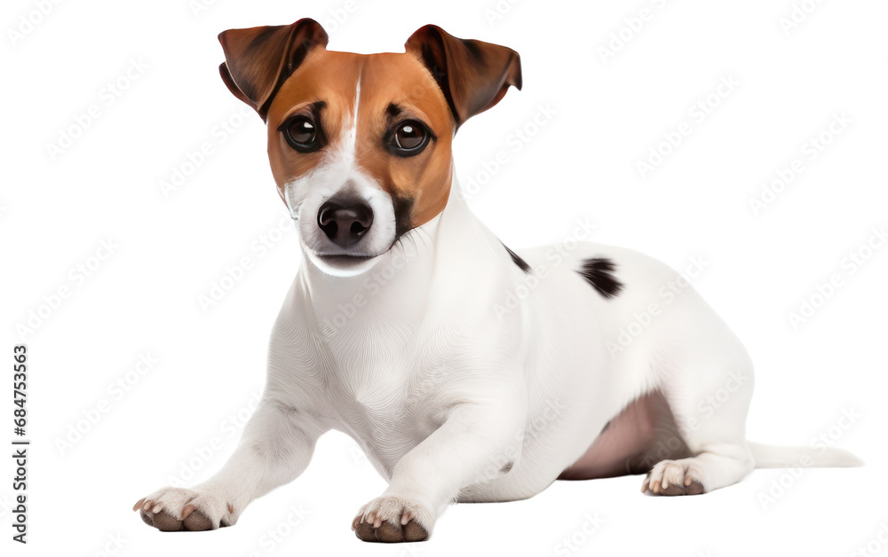 Playful Jack Russell Terrier Charm On Transparent background.