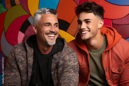 Romantic gay couple in love