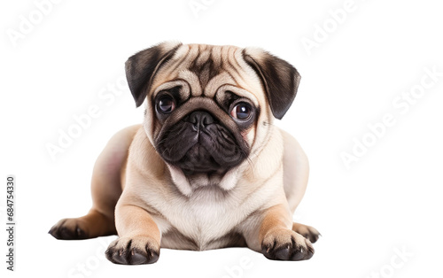 Pug Prowess in Charm On Transparent background.