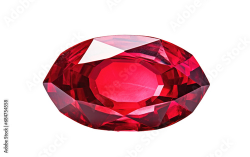 Radiant Ruby's Captivating Glow On Transparent background.