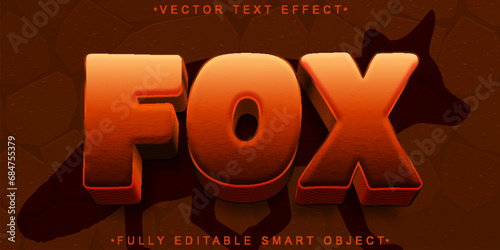 Brown Fox Vector Fully Editable Smart Object Text Effect