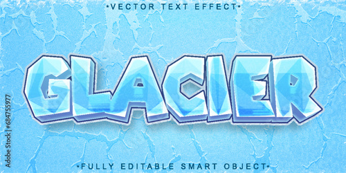 Blue Glacier Vector Fully Editable Smart Object Text Effect