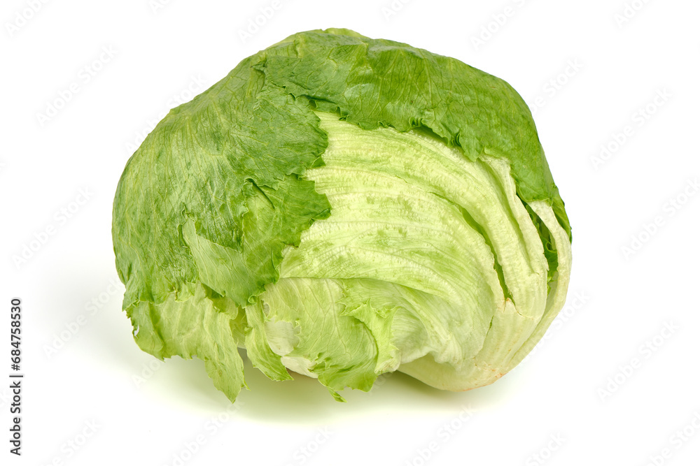 Fresh Iceberg salad, isolated on white background. Fresh Iceberg salad, isolated on white background.