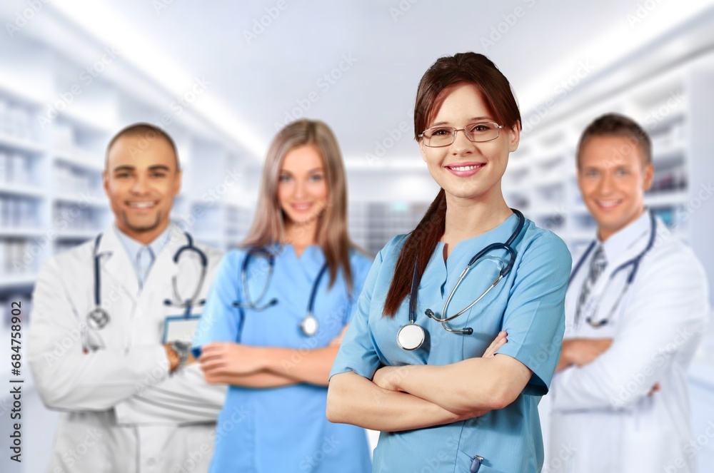 Medical professional team at work in the hospital Medical professional team at work in the hospital