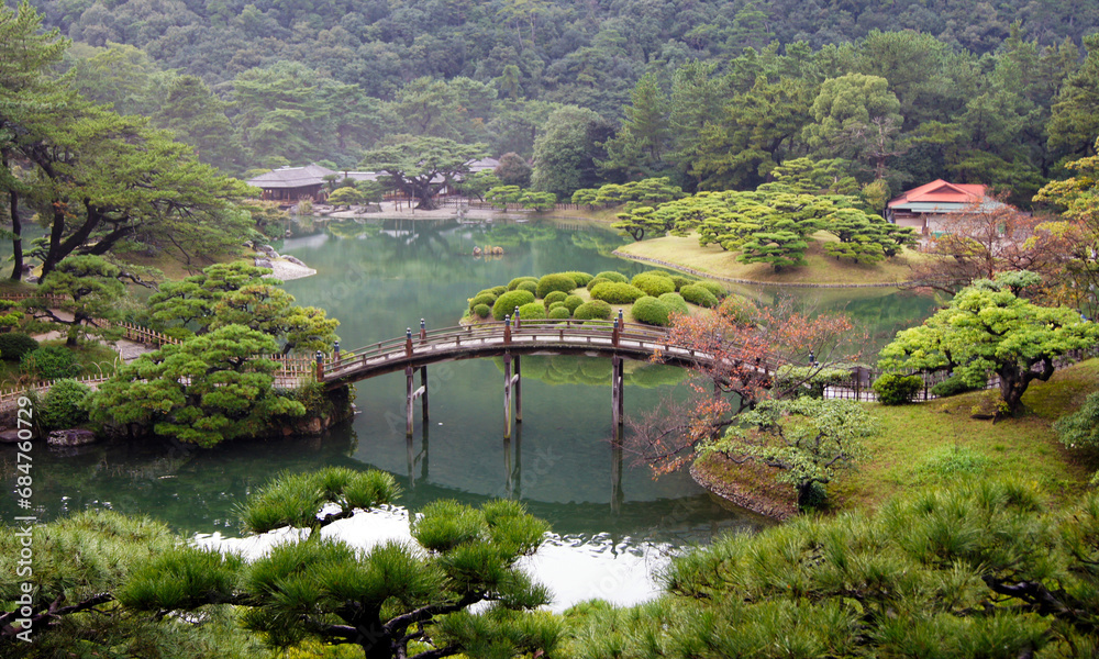 Ritsurin Gardens, Takamatsu, Honshu Island, Japan