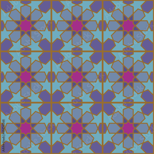 Abstract background with Islamic ornament, Arabic geometric texture.geometric islamic with colorfull pattern