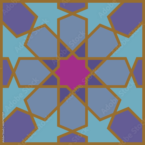 Abstract background with Islamic ornament, Arabic geometric texture.geometric islamic with colorfull pattern