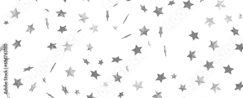 Silver stars of confetti.