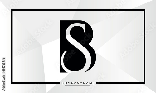 Alphabet letters icon logo BS or SB monogram
