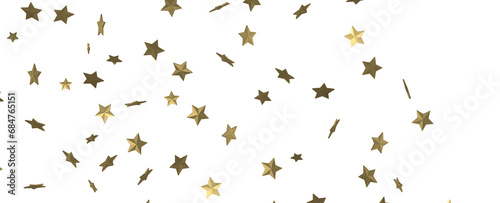 Stars - Holiday golden decoration, glitter frame isolated - © vegefox.com