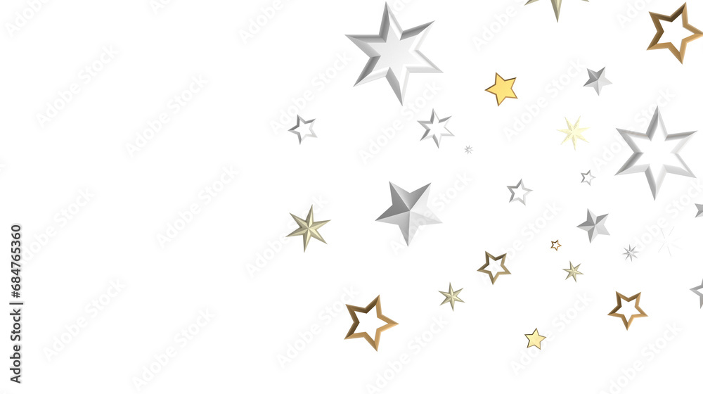 Descendant Christmas Constellations: Mind-Blowing 3D Illustration of Falling Festive Star Patterns