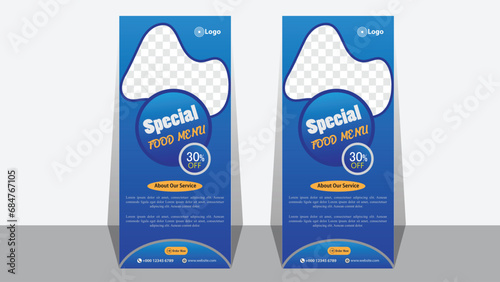 special food restaurant roll-up banner 
