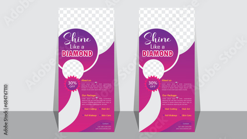 shine diamond parlor roll-up banner