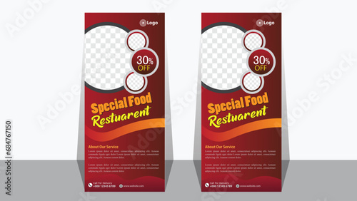 special food restaurant roll-up banner 