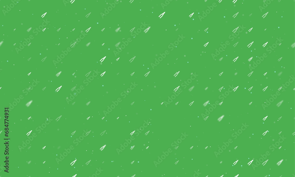 Seamless background pattern of evenly spaced white pliers symbols of different sizes and opacity. Vector illustration on green background with stars Seamless background pattern of evenly spaced white pliers symbols of different sizes and opacity. Vector illustration on green background with stars