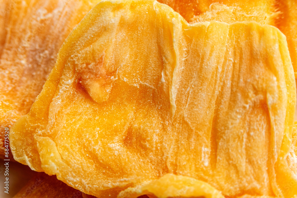 Slices of dried jackfruit. Fruit chips. Useful and tasty snacks. Slices of dried jackfruit. Fruit chips. Useful and tasty snacks.
