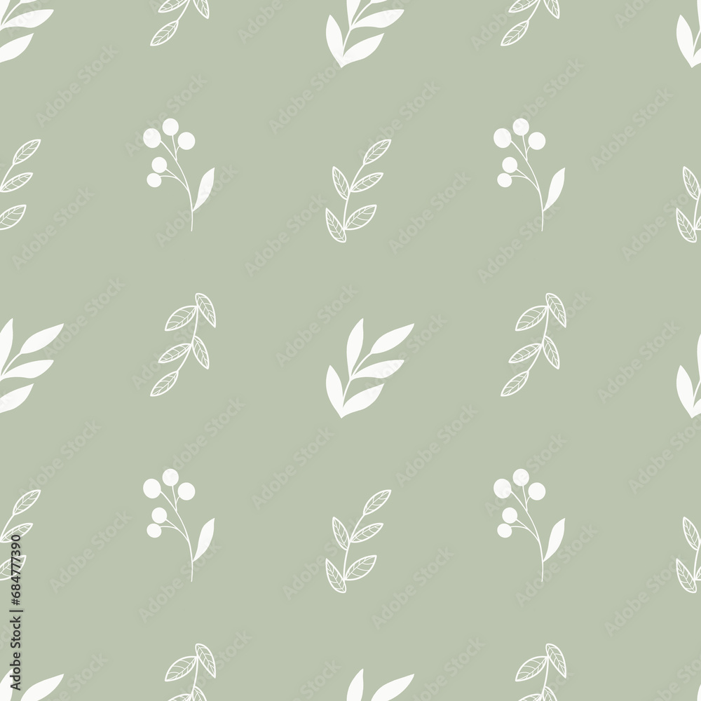 Seamless pattern with vector leaves Seamless pattern with vector leaves